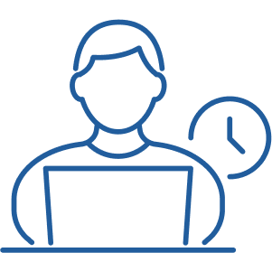 パソコンと時計のアイコン