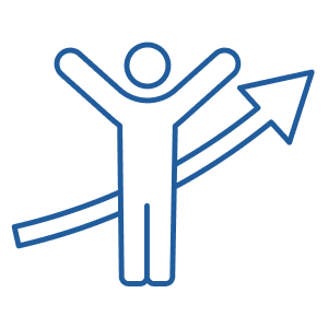 前向きに挑戦するアイコン